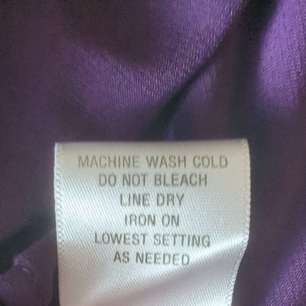 Dressbarn Purple Open Front Cropped Shrug Cardigan Short Sleeve SIZE 12 - Picture 11 of 11